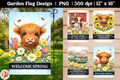 Spring Welcome Farm Garden Flag Product Image 1