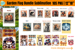 Garden Flag Sublimation designs | Halloween Bundle Product Image 1