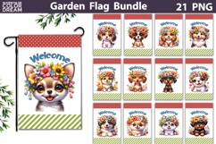Dogs Floral Garden Flag Bundle | Dog Garden Flag Product Image 1