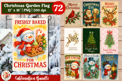 Christmas Garden Flag Bundle,Vintage Christmas,Cute Snowman Product Image 1