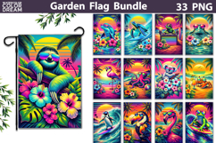 Tropical Garden Flag Designs | Summer Yard Decor Bundle Product Image 1