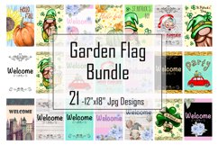 Big bundle 21 garden flag Sublimation gnome santa welcome Product Image 1