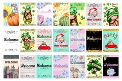 Big bundle 21 garden flag Sublimation gnome santa welcome Product Image 2