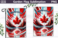 Canada leaf Garden Flag | Canada landscape Sublimation Product Image 1