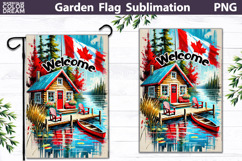 Canada Day Garden Flag Design | Canada Flag Sublimation PNG Product Image 1