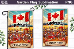 Canada Day Garden Flag Design | Canada Flag Sublimation PNG Product Image 1