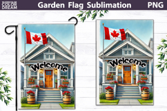 Canada Day Garden Flag Design | Canada Flag Sublimation PNG Product Image 1