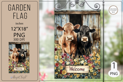 Farmhouse Garden flags| Garden Flag Sublimation|cows welcome Product Image 1