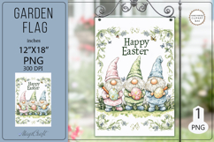 Happy Easter Garden flags| Garden Flag Sublimation |gnomes Product Image 1