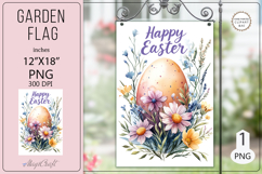 Happy Easter Garden flag|Garden Flag Sublimation Easter egg Product Image 1