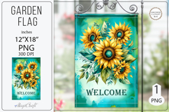 Garden flags welcome| Garden Flag Sublimation |sunflowers Product Image 1