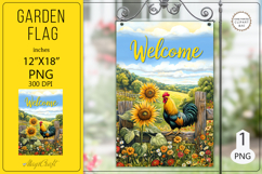 Farmhouse Garden flags| Garden Flag Sublimation|chickens Product Image 1