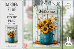Welcome Garden flags|Garden Flag Sublimation |sunflowers Product Image 1