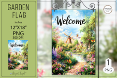 Windmill Garden flags| Garden Flag Sublimation Farmhouse Product Image 1
