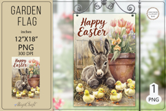 Happy Easter Garden flags|Garden Flag Sublimation|donkey Product Image 1