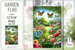 Garden flags welcome| Garden Flag Sublimation design png Product Image 1