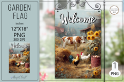 Farmhouse Garden flags| Garden Flag Sublimation|chickens Product Image 1