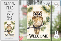 Welcome Garden flags| Garden Flag Sublimation |owl Flag Product Image 1