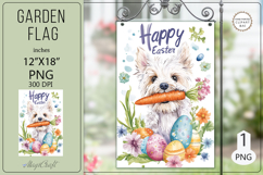 Happy Easter Garden flags|Garden Flag Sublimation|cute puppy Product Image 1