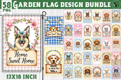 Garden flag bundle | Farmhouse Garden flag | Cute dog Product Image 1