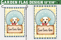 Dog Garden flag | Farmhouse | Love Lives Here Product Image 1