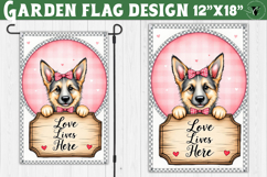 Dog Garden flag | Farmhouse | Love Lives Here Product Image 1