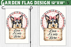 Dog Garden flag | Farmhouse | Love Lives Here Product Image 1