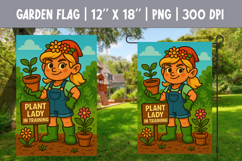 Cute Garden Gnome Flag PNG | Plant Lady in Training Product Image 1