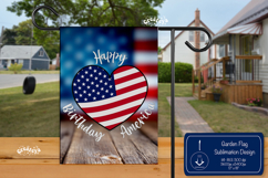 4th of July garden flag png sublimation Quote Background USA Product Image 1
