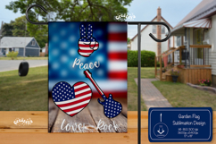 4th of July garden flag png sublimation Quote Background USA Product Image 1