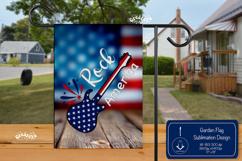 4th of July garden flag png sublimation Quote Background USA Product Image 1