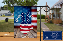 4th of July garden flag png sublimation Quote Background USA Product Image 1