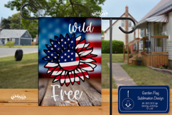 4th of July garden flag png sublimation Quote Background USA Product Image 1