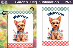 Spring Dog Garden Flag | Yorkie Garden Flag Product Image 1
