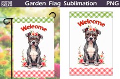 Spring Dog Garden Flag | Pit Bull Garden Flag Product Image 1