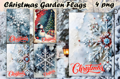 Christmas Garden Flag Welcome | Winter Snowman Garden Flag Product Image 1