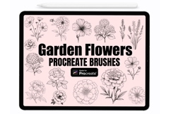 Garden Flowers Procreate Stamps - Procreate Brushes