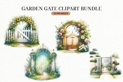 Garden Gate Clipart - 20 Whimsical Fantasy Landscapes Product Image 5