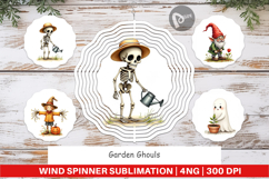 Wind Spinner Watercolor Garden Ghouls Product Image 1