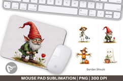 Mouse Pad Watercolor Garden Ghouls Product Image 1