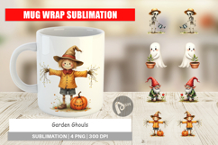 Mug Wrap Watercolor Garden Ghouls Product Image 1