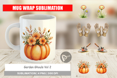 Mug Wrap Watercolor Garden Ghouls Product Image 1