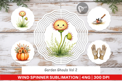 Wind Spinner Watercolor Garden Ghouls Product Image 1