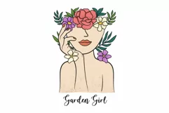 Garden Girl Spring Florals SVG T shirt Design Product Image 2