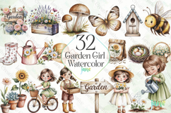 Garden Girl Watercolor Sublimation Product Image 1