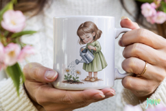 Garden Girl Watercolor Sublimation Product Image 4