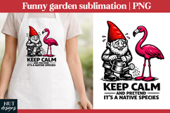 Flamingo Garden Gnome sublimation Funny garden quotes Product Image 1