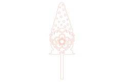 Garden Gnome Plant Marker Laser Cut SVG Product Image 2
