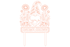 Garden Gnome Sign Laser Cut SVG Product Image 2