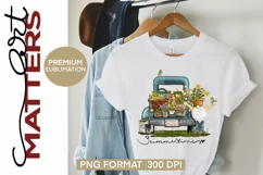 Garden Gnome Vintage Truck - Hand Painted - 300 DPI Product Image 1
